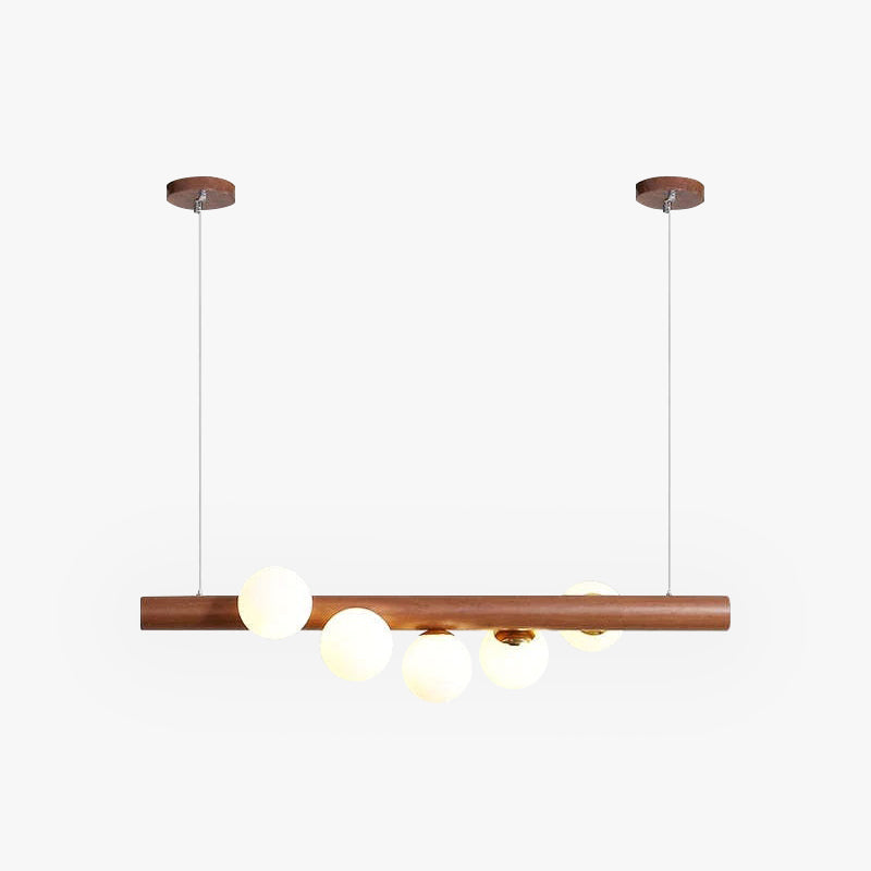 Valentina Glass Bubble Pendant Light, Wood/Walnutslider_item_LFLh6v